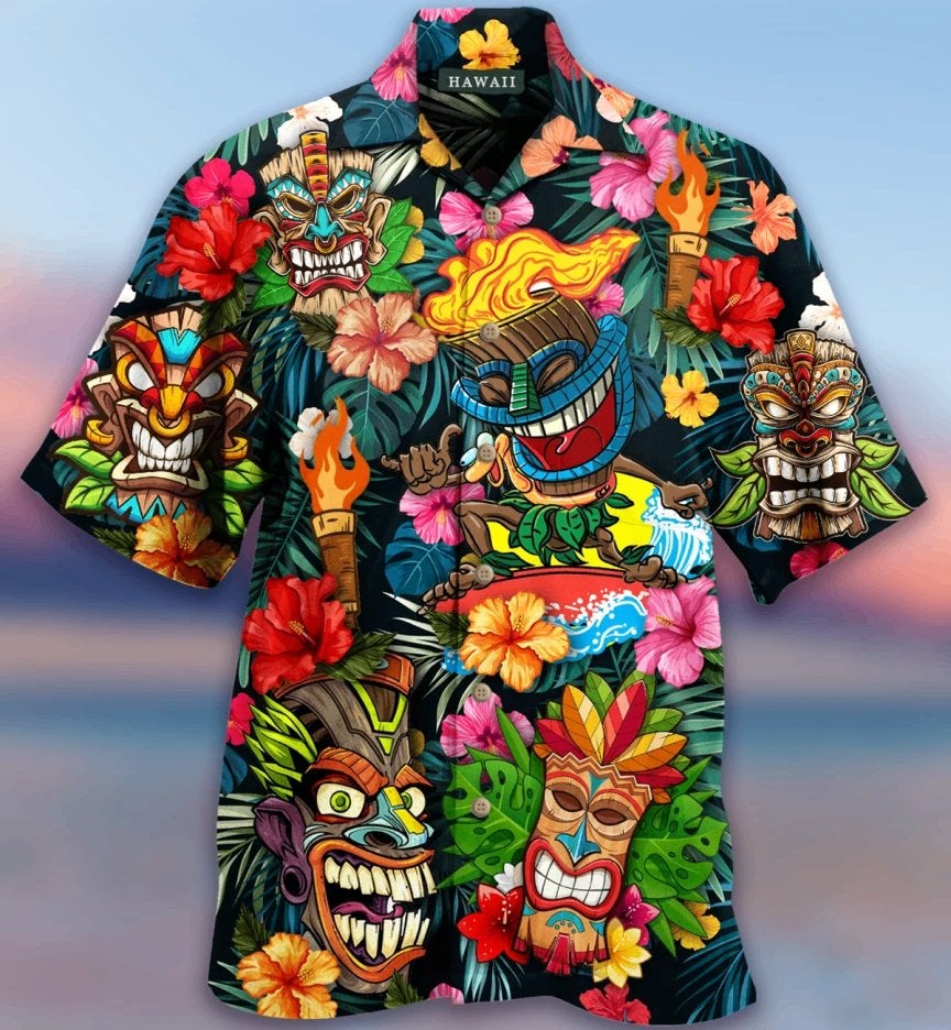 Hawaii overhemd 3 (heren mannen feest shirt maskers zomer), Verzenden, Nieuw, Meerkleurig, Overige halswijdtes