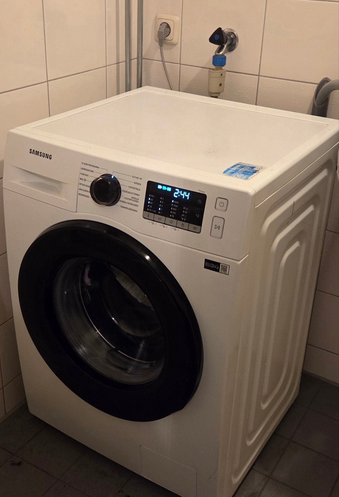 wasmachine Samsung WW90TA049AE EcoBubble Wasmachine 9kg, Witgoed en Apparatuur, 1200 tot 1600 toeren, 8 tot 10 kg, Ophalen of Verzenden