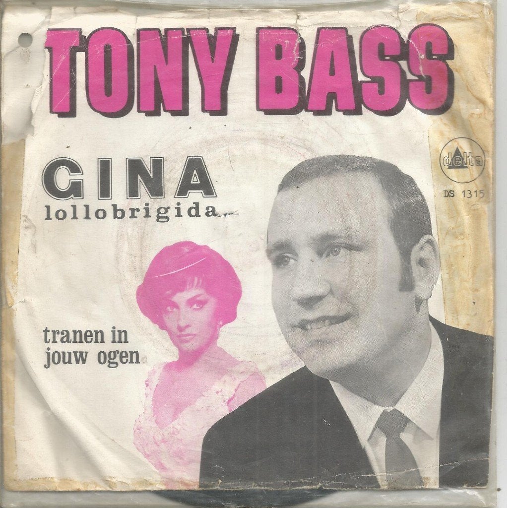 VERKOCHT Tony Bass : Gina Lollobrigida (1969), Cd's en Dvd's, Gebruikt, Fotohoes, 7 inch, Ophalen of Verzenden