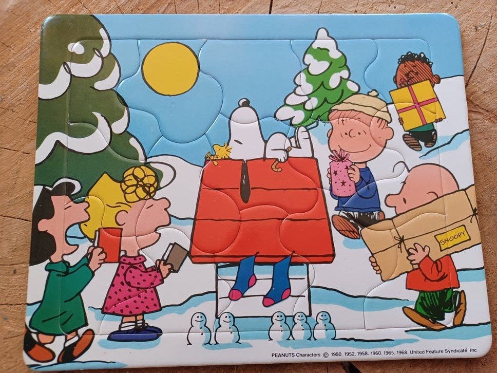 Snoopy Kerstpuzzel 15 stukjes vintage  Nathan, Kinderen en Baby's, Speelgoed | Kinderpuzzels, Ophalen of Verzenden, 10 tot 50 stukjes