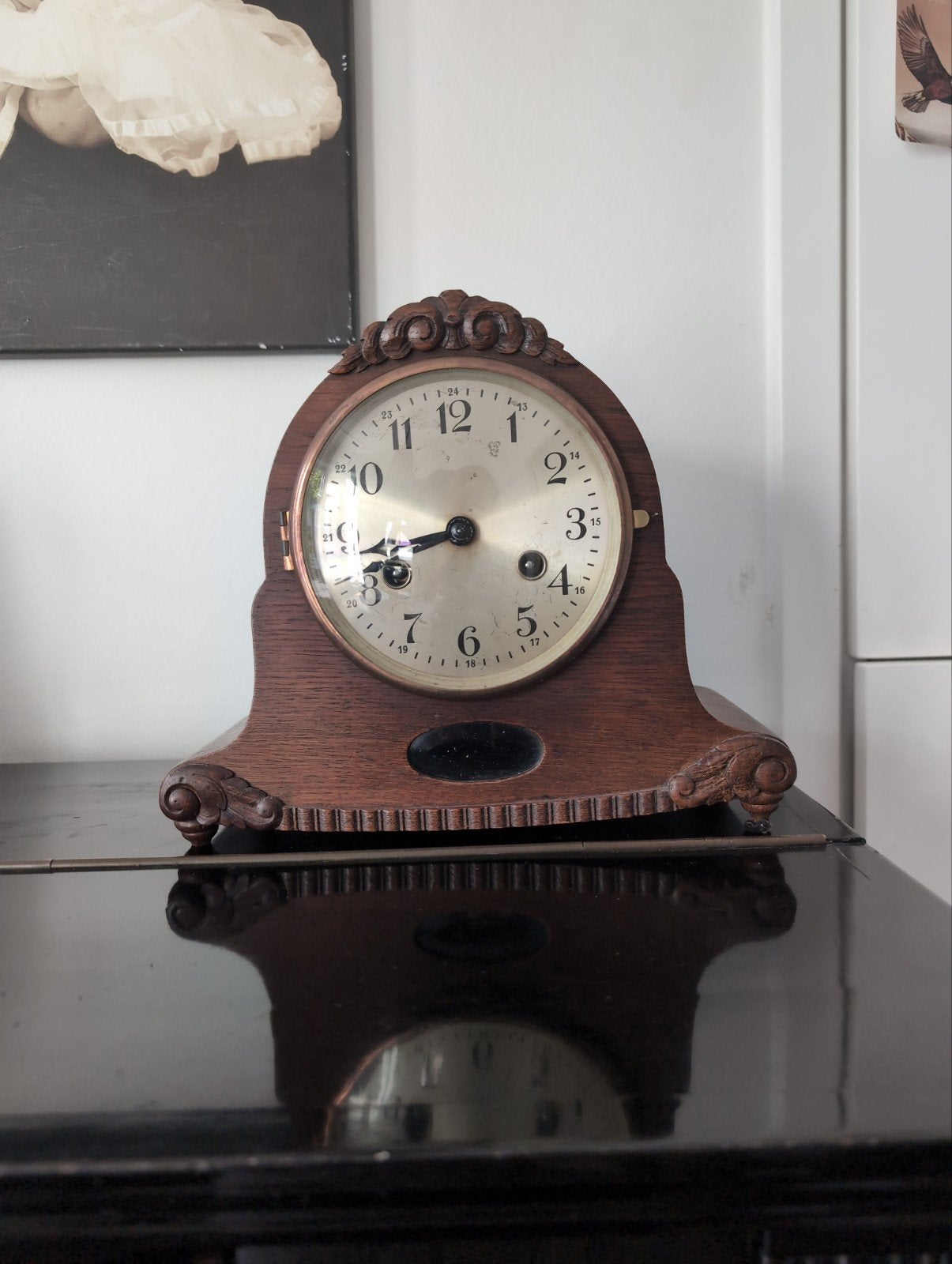 Antieke tafelklok pendule, Ophalen