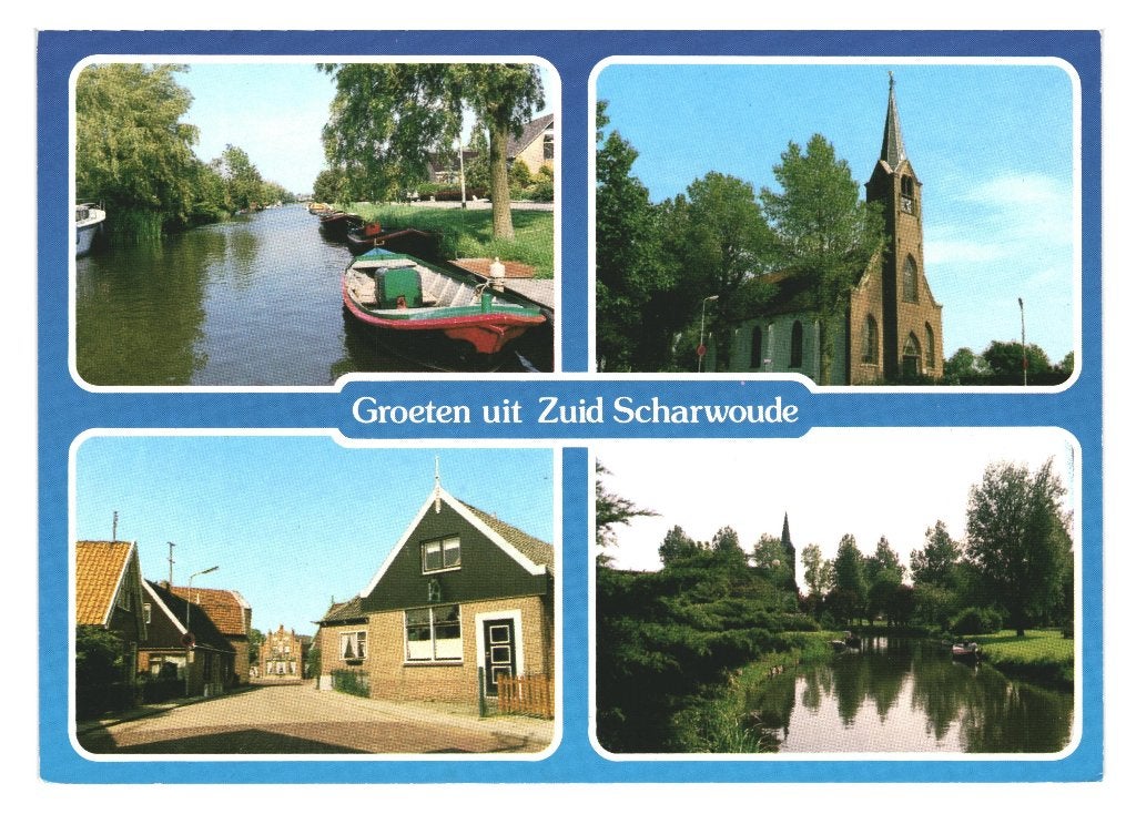 41680 Zuid Scharwoude 80+ NH mooie oude kaart Onbeschreven, Ophalen of Verzenden, 1980 tot heden, Ongelopen, Noord-Holland