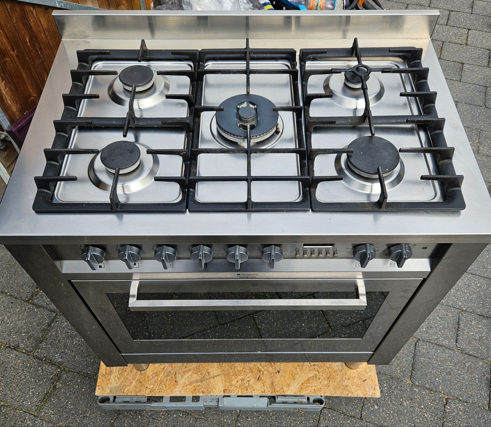 Hotpoint Ariston gasfornuis, Ophalen, Gebruikt, 60 cm of meer, Gas