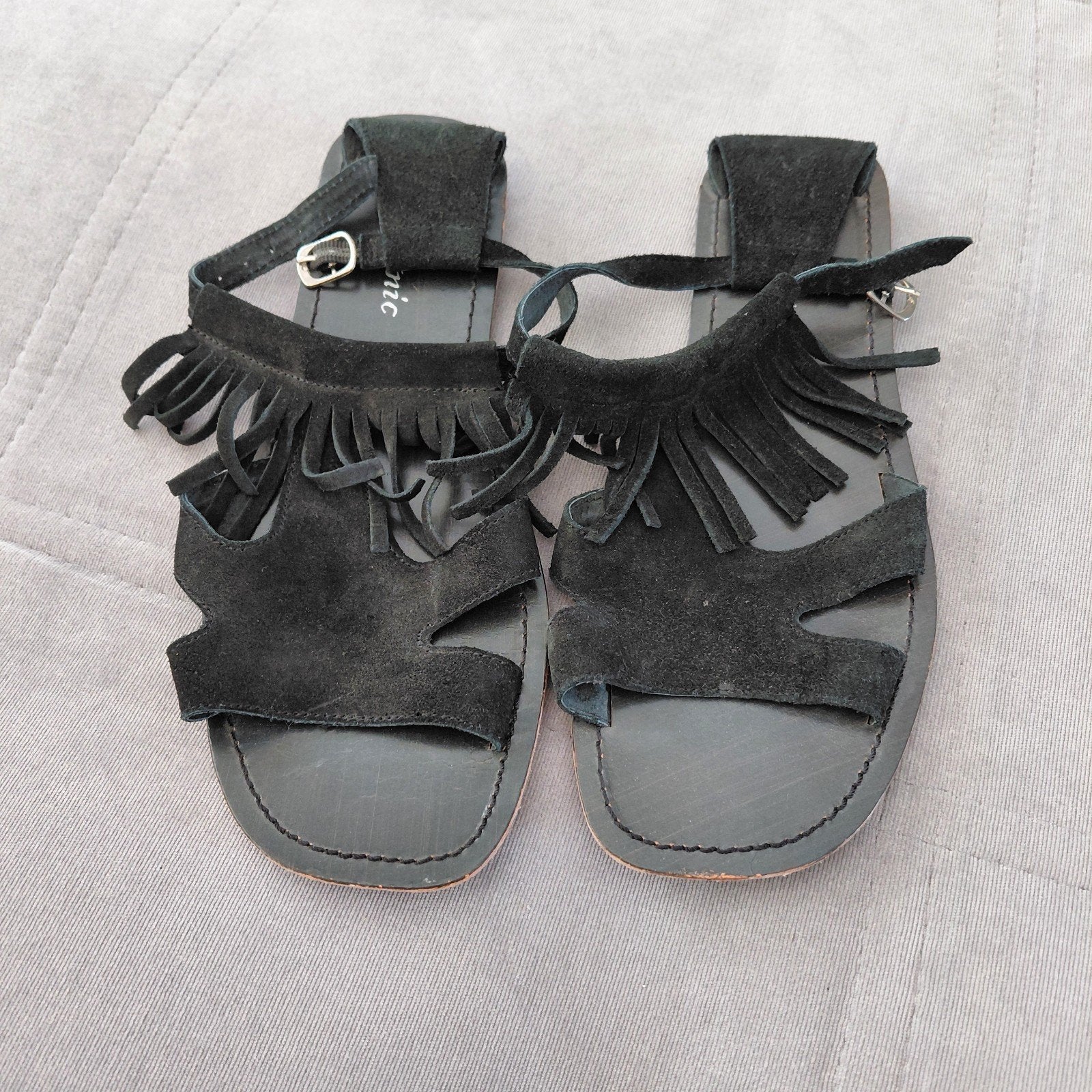 Picnic sandalen (39), Zwart, Gedragen, Sandalen of Muiltjes, Ophalen of Verzenden