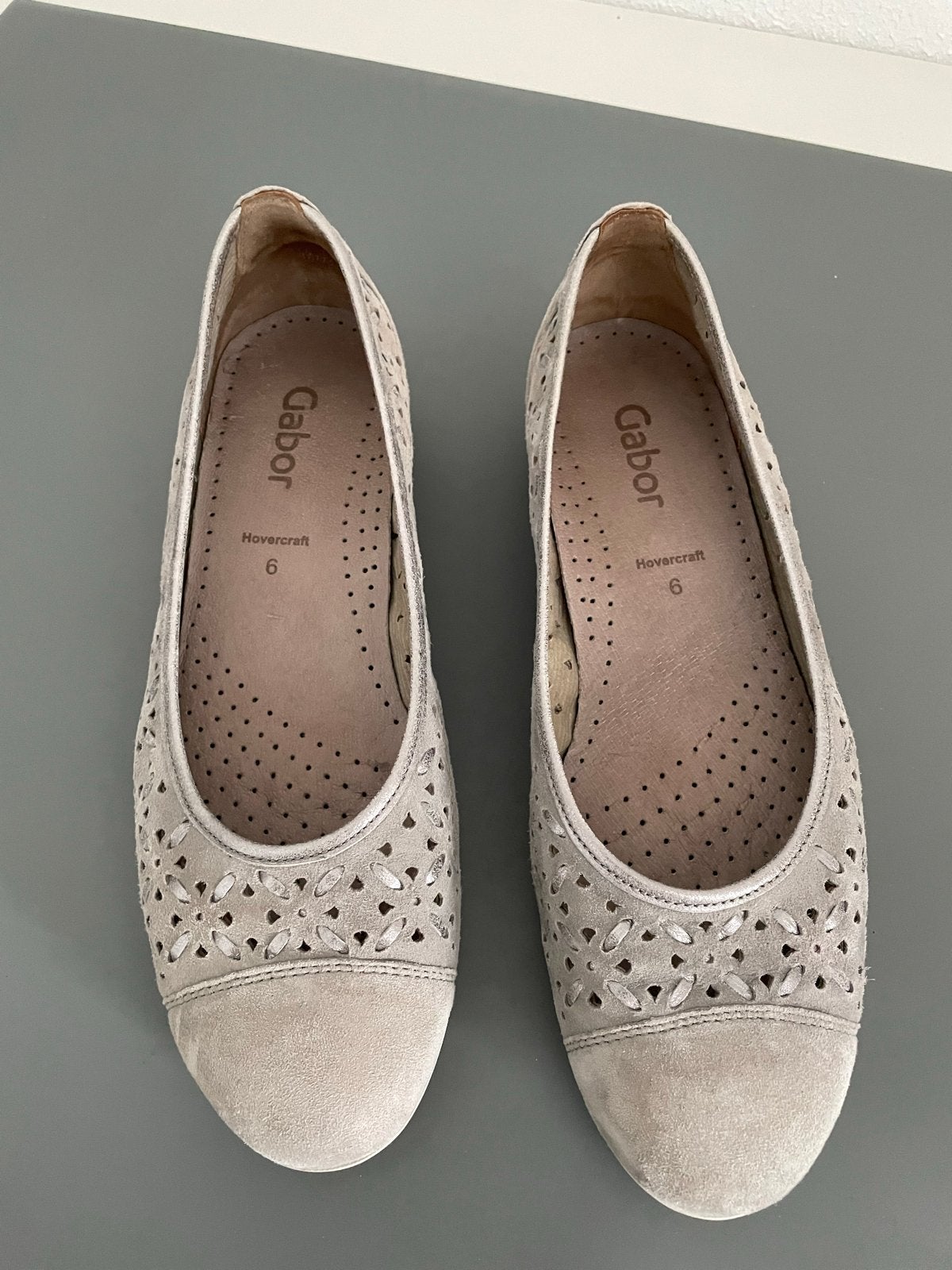 Gabor Ballerina's - maat 6 zgan, Beige, Zo goed als nieuw, Ballerina's, Ophalen of Verzenden
