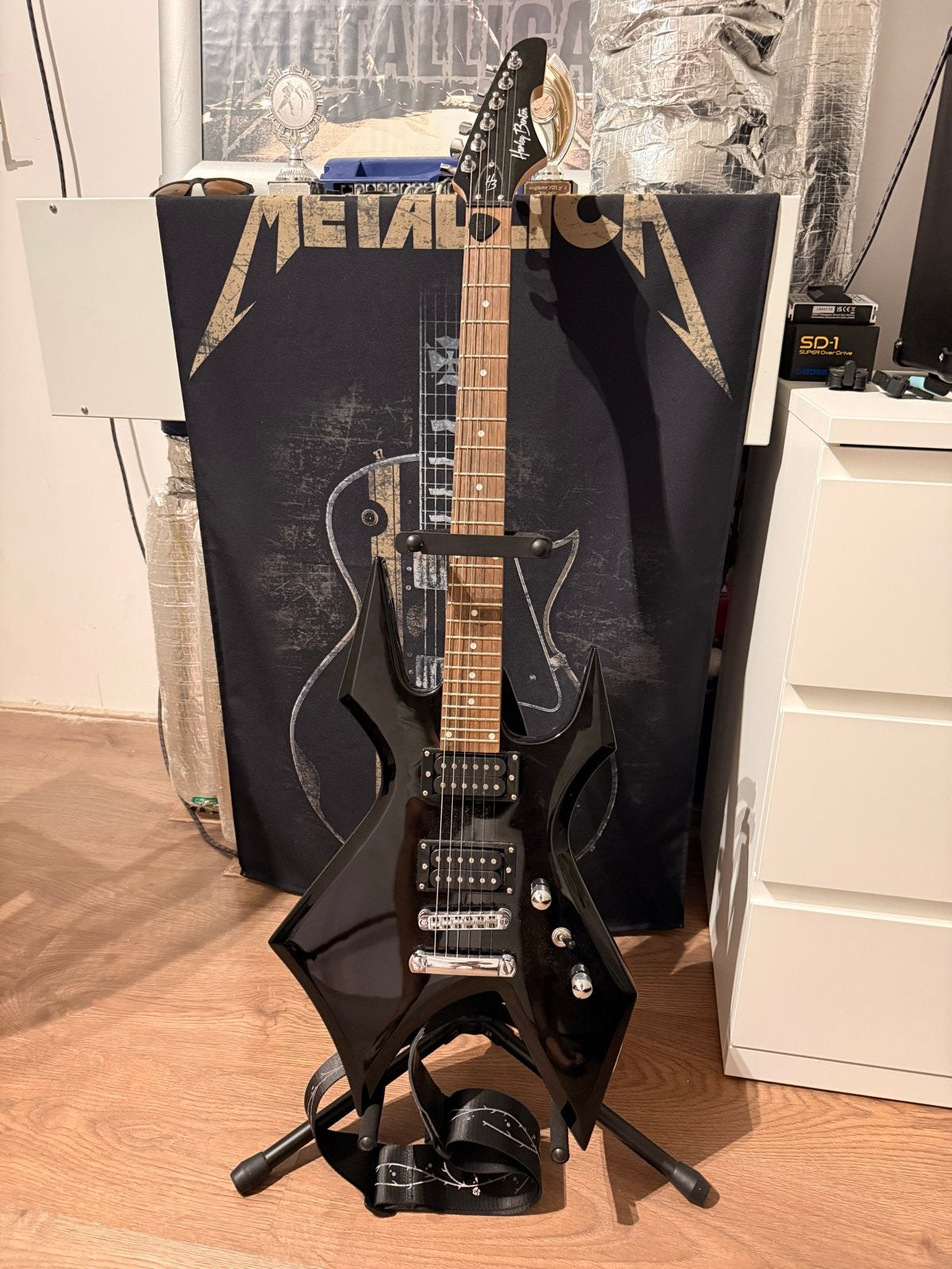 Gitaar standaard, Ophalen, Gebruikt, Gitaar