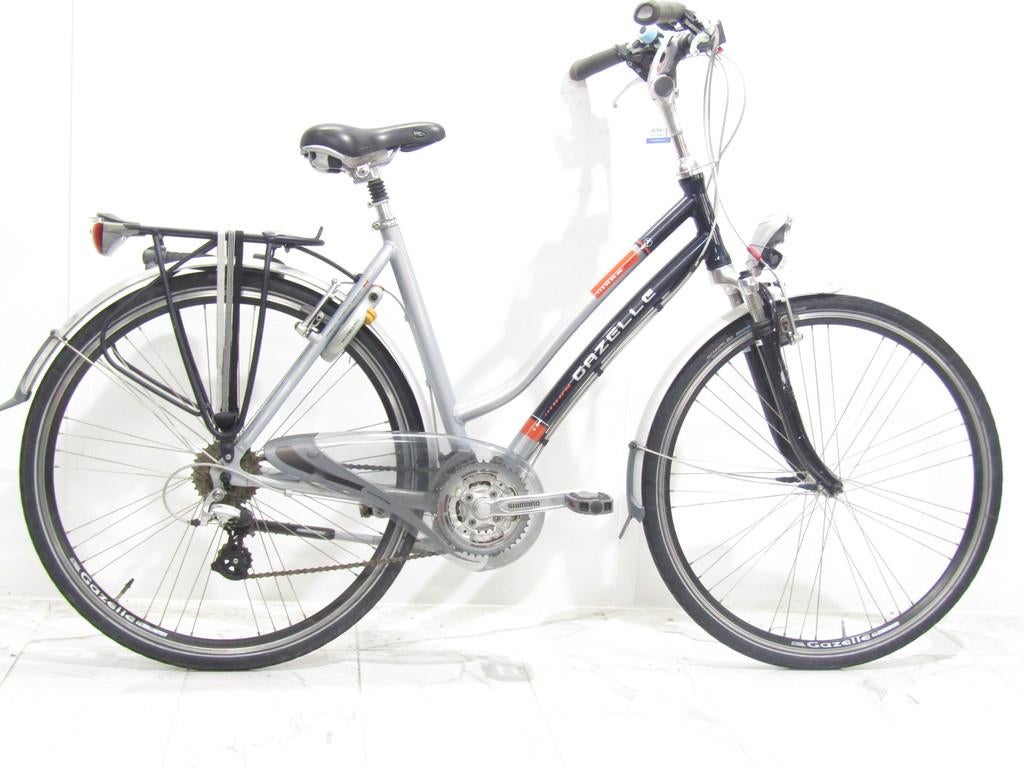 Gazelle Bahia grijs dames 53cm 28inch, 53 tot 56 cm, Gebruikt, Gazelle, Versnellingen