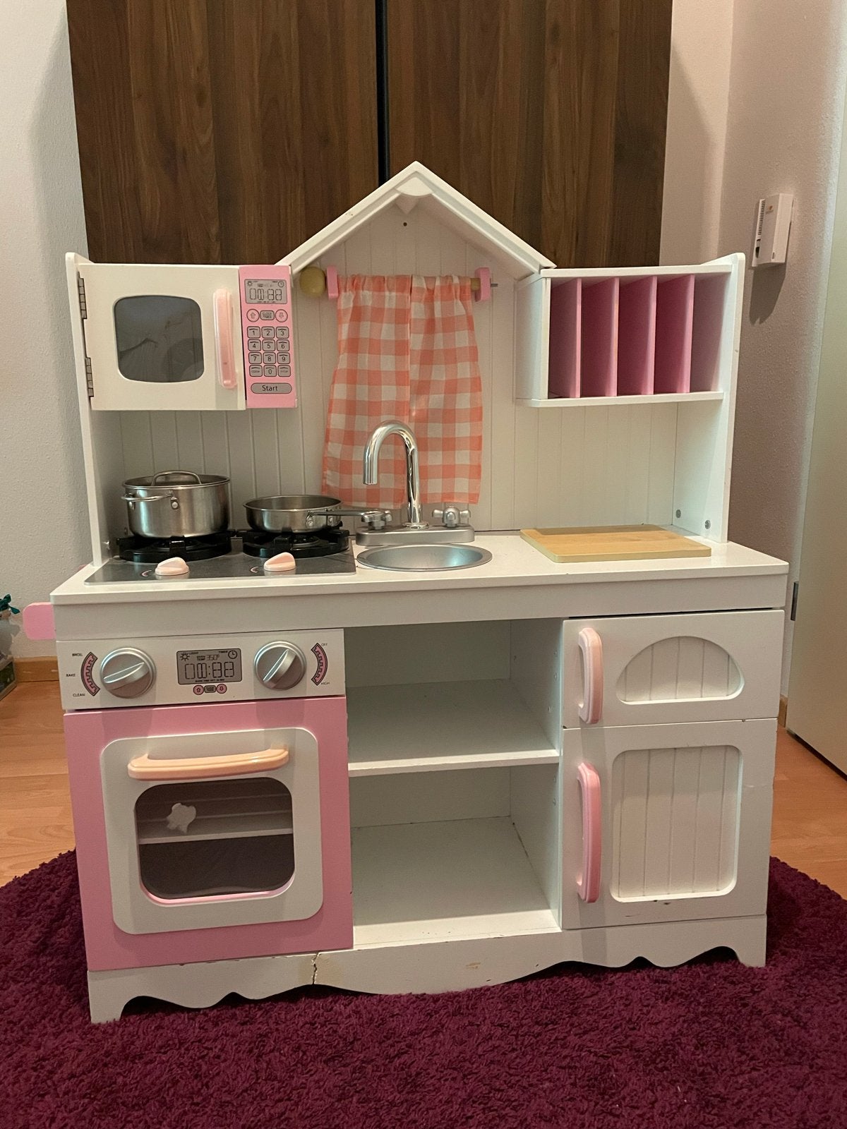 Houten kinderkeuken met accessoires, Ophalen, Gebruikt, Hout, Speelkeuken