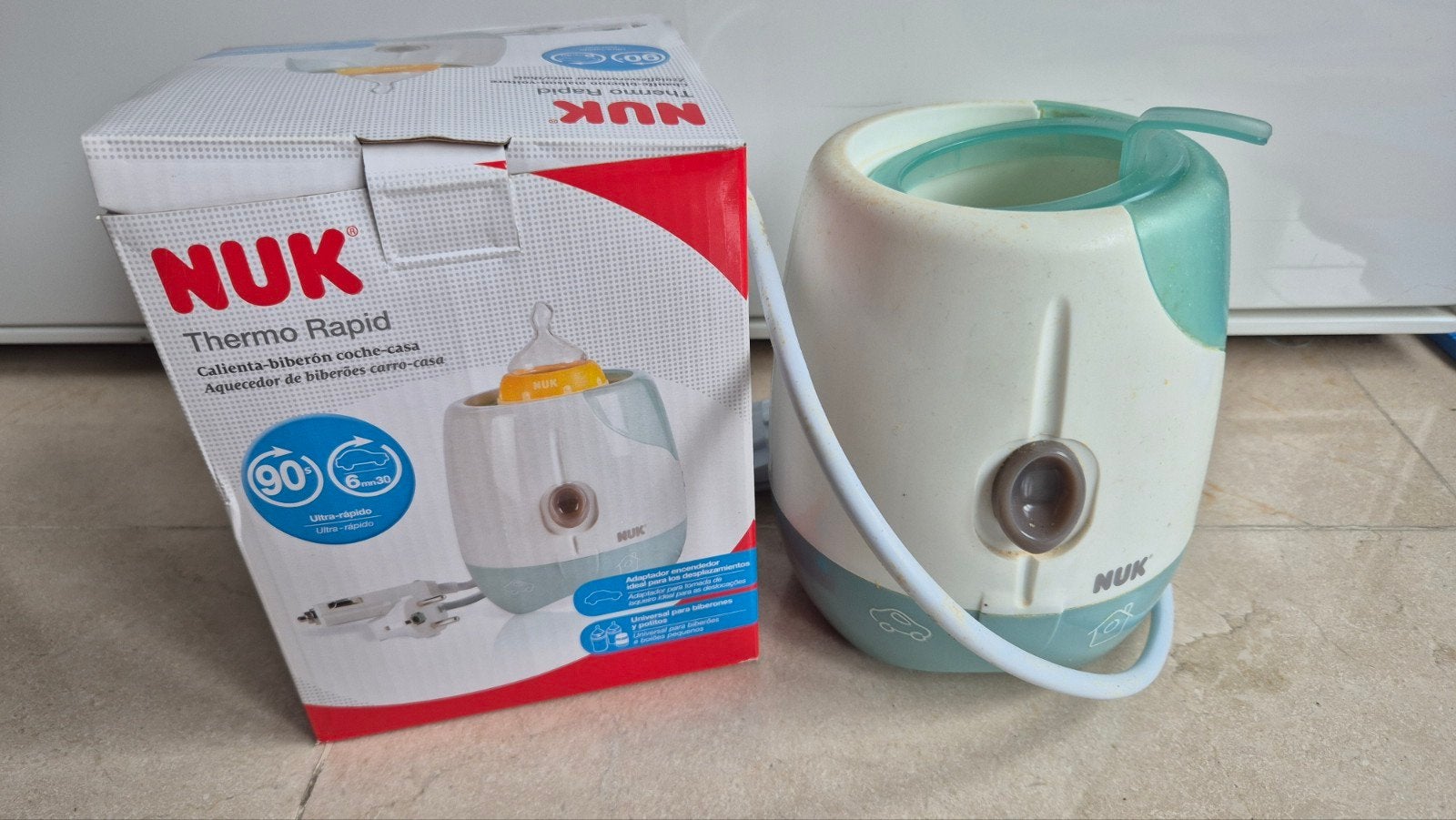 NUK Thermo Rapid Flessenwarmer (Thuis & Auto), Ophalen, Gebruikt, Flessen- of potjesverwarmer