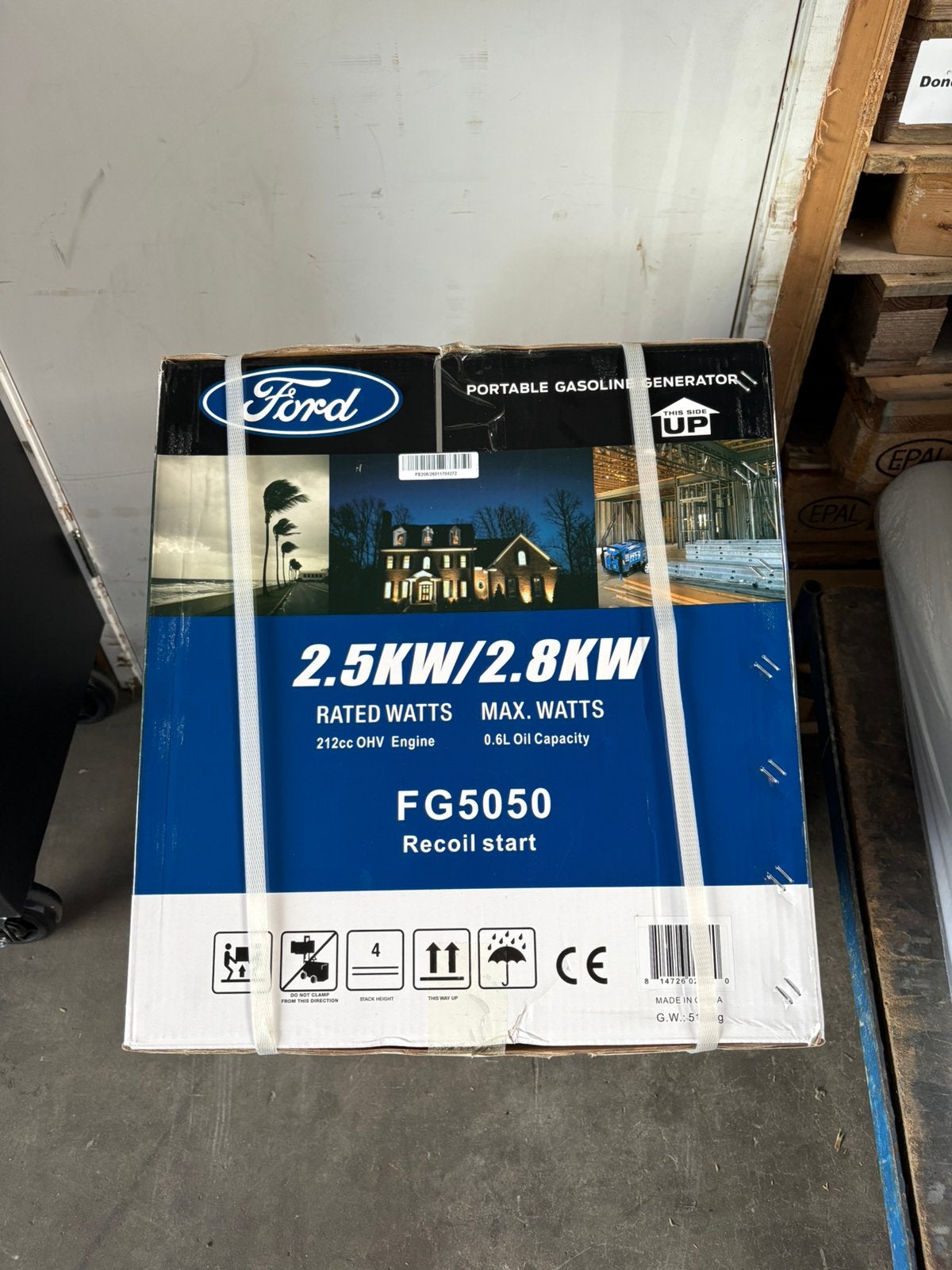 ford FG 5050-benzine generator -220 volt, Doe-het-zelf en Verbouw, Aggregaten, Ophalen, Benzine, Geluidgedempt, Nieuw