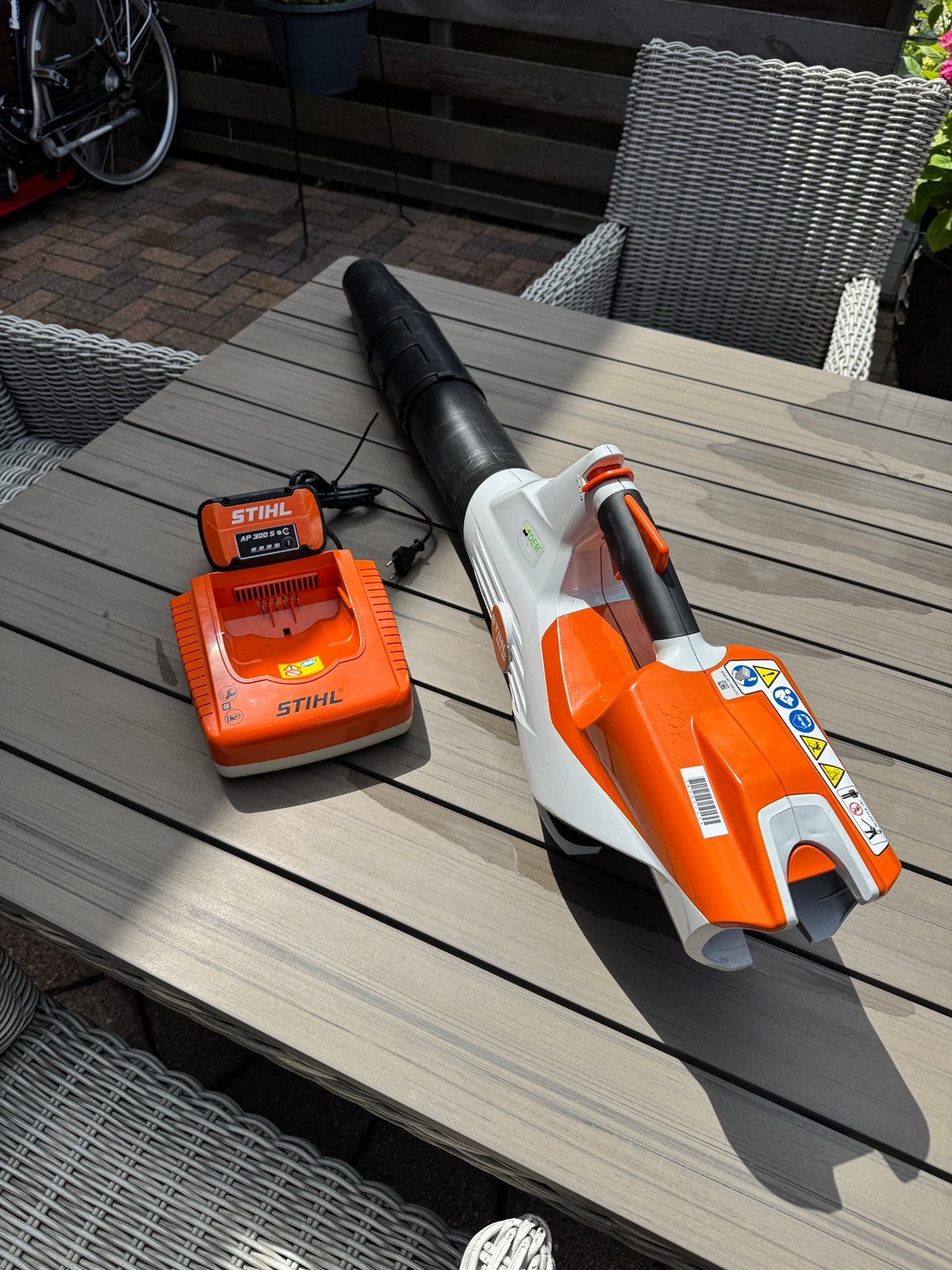 Sterke Complete Accu Stihl BGA 86 Bladblazer Set, Ophalen of Verzenden, Zo goed als nieuw, Accu, Handgedragen