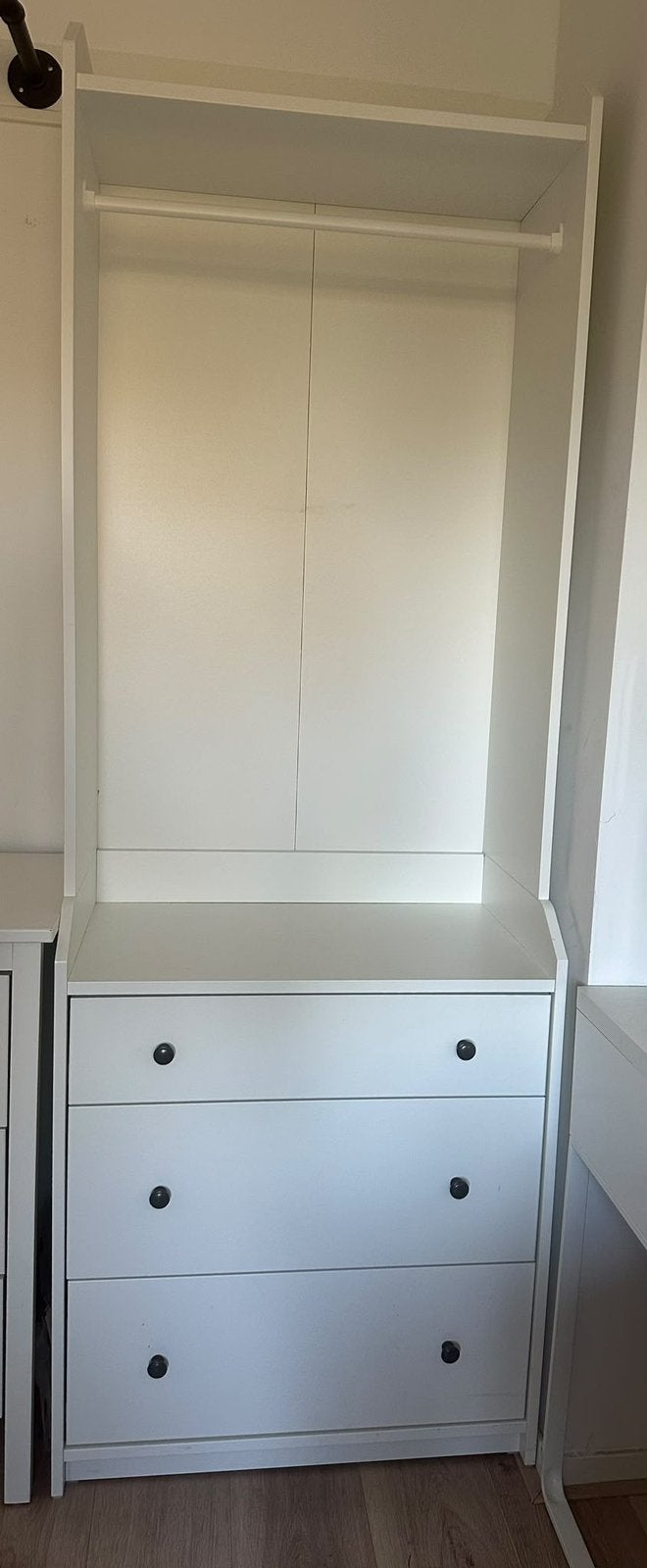 IKEA Hemnes hoge kast met hanggedeelte, Ophalen, 50 tot 100 cm, Zo goed als nieuw, 150 tot 200 cm
