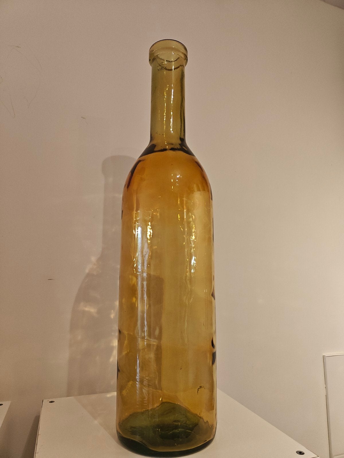 Mica siervaas okergeel 75 cm, Ophalen, Geel, Aardewerk of Porselein, Zo goed als nieuw