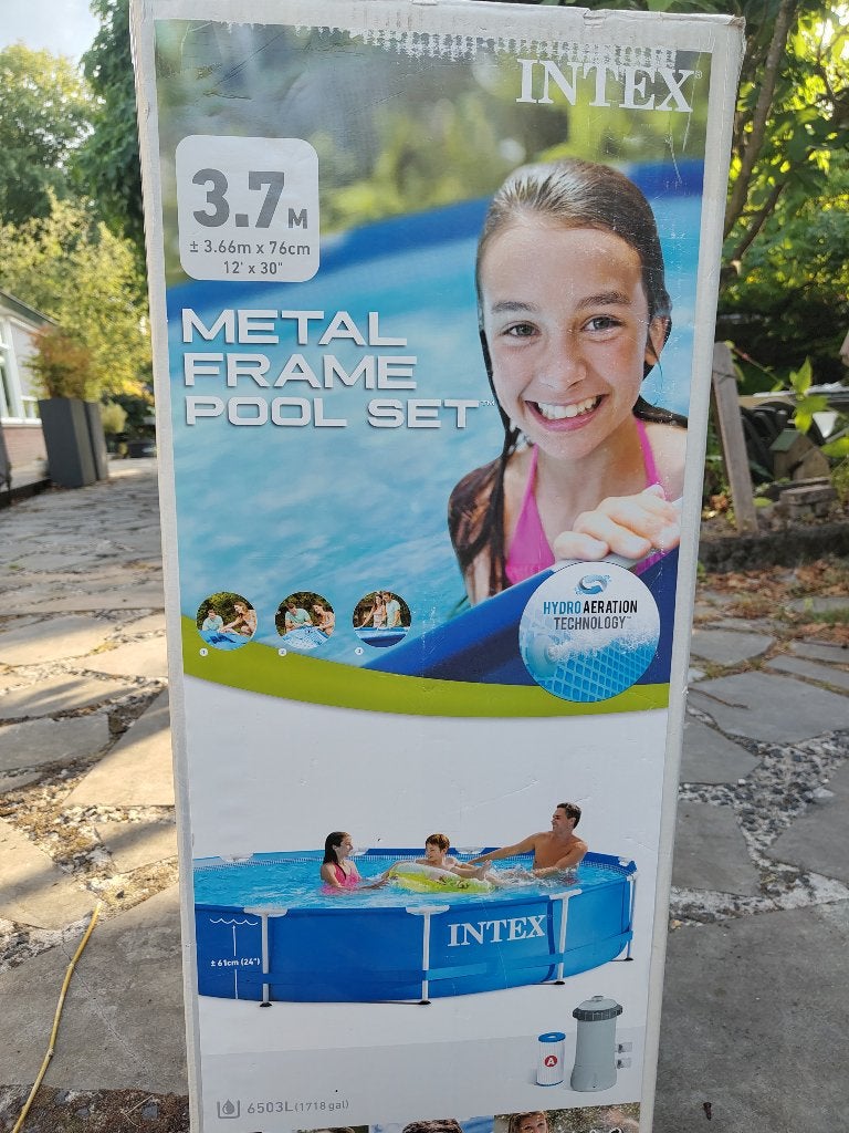 Vier thuis vakantie met dit grote opzetzwembad, Ophalen, Gebruikt, Minder dan 80 cm, Rond