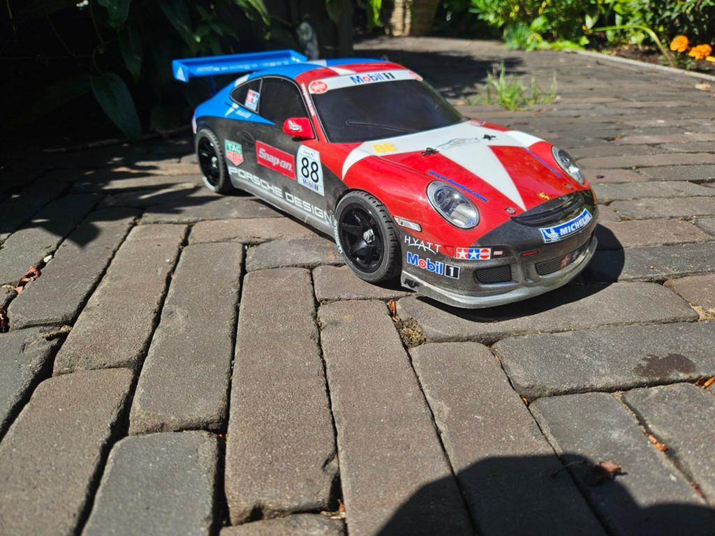 Tamiya Porsche, Hobby en Vrije tijd, Elektro, Nieuw, Ophalen of Verzenden, Schaal 1:10