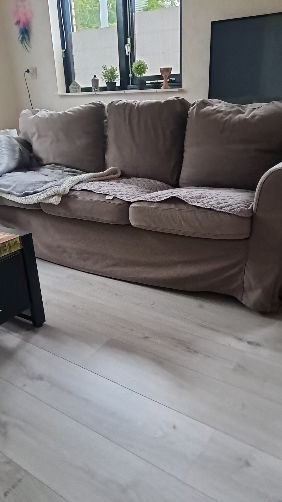 3 zits ektorp bruin, Ophalen, Gebruikt