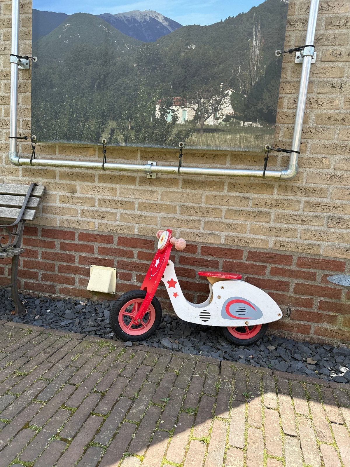 Stoere houten loopmotor voor de kleintjes, Ophalen, Gebruikt, Loopvoertuig