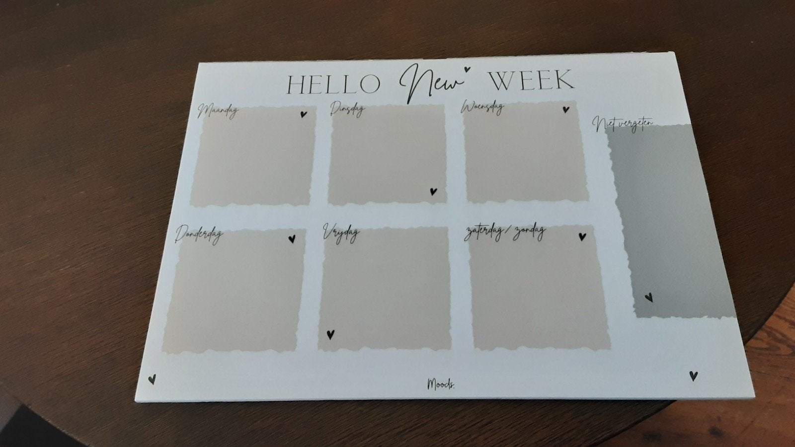 week dag kalender waar je iedere dag je afspraken invult, Diversen, Ophalen of Verzenden, Dagkalender