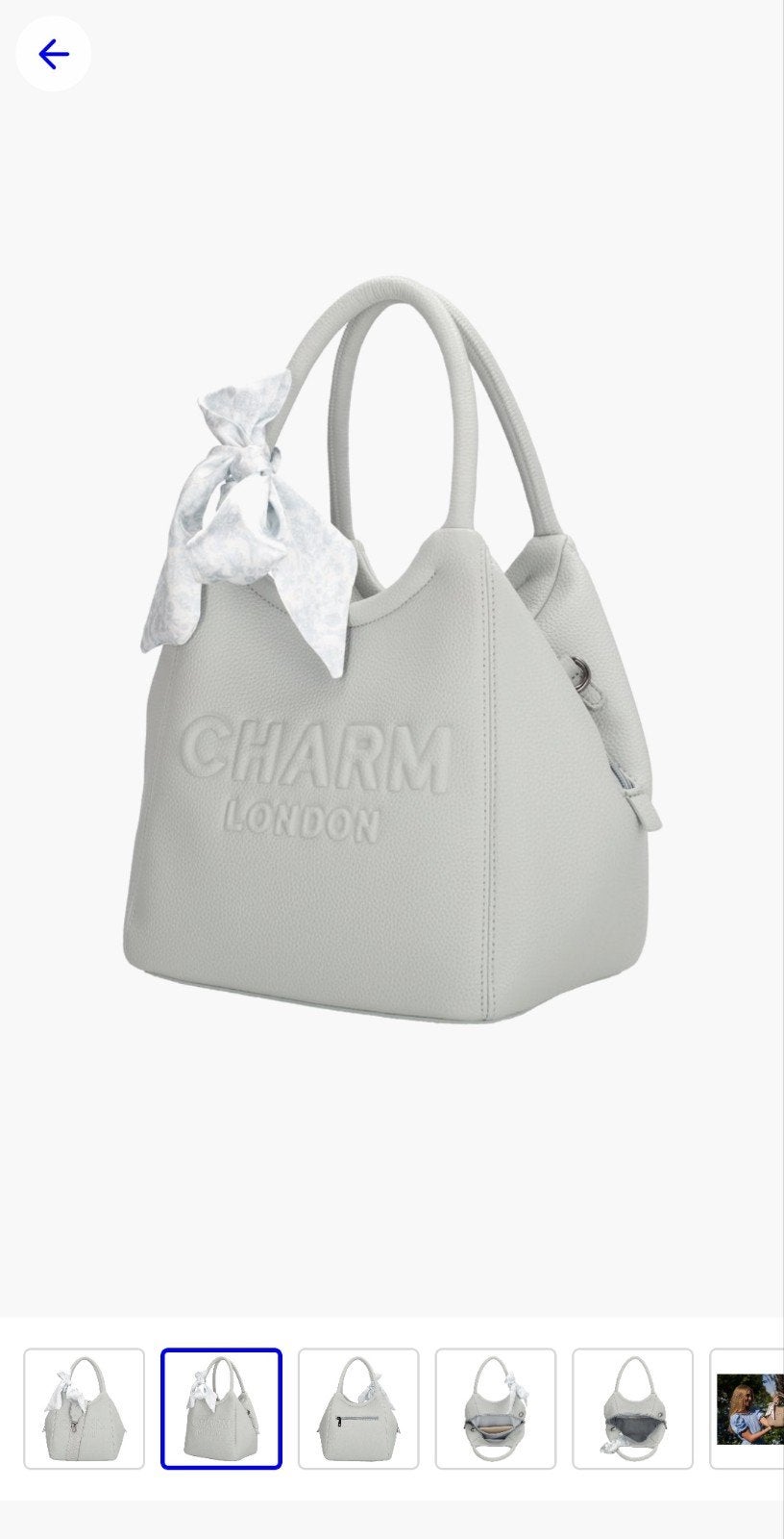 Charm London Bond Street Handtas/Schoudertas Grijs/Blauw, Ophalen, Zo goed als nieuw, Overige kleuren, Schoudertasje