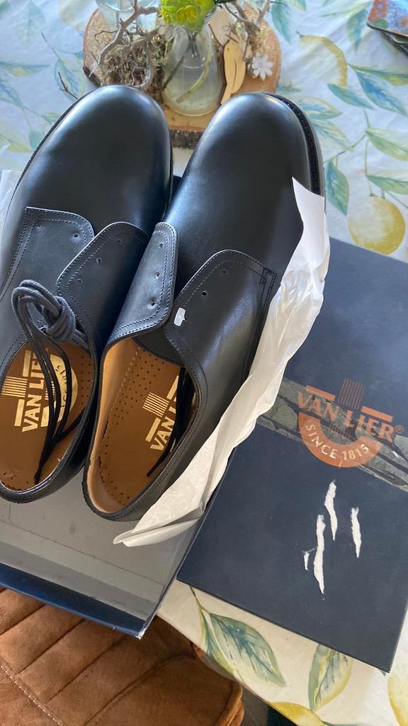 Van lier schoenen zwart maat 44, Zwart, Nieuw, Ophalen of Verzenden, Veterschoenen