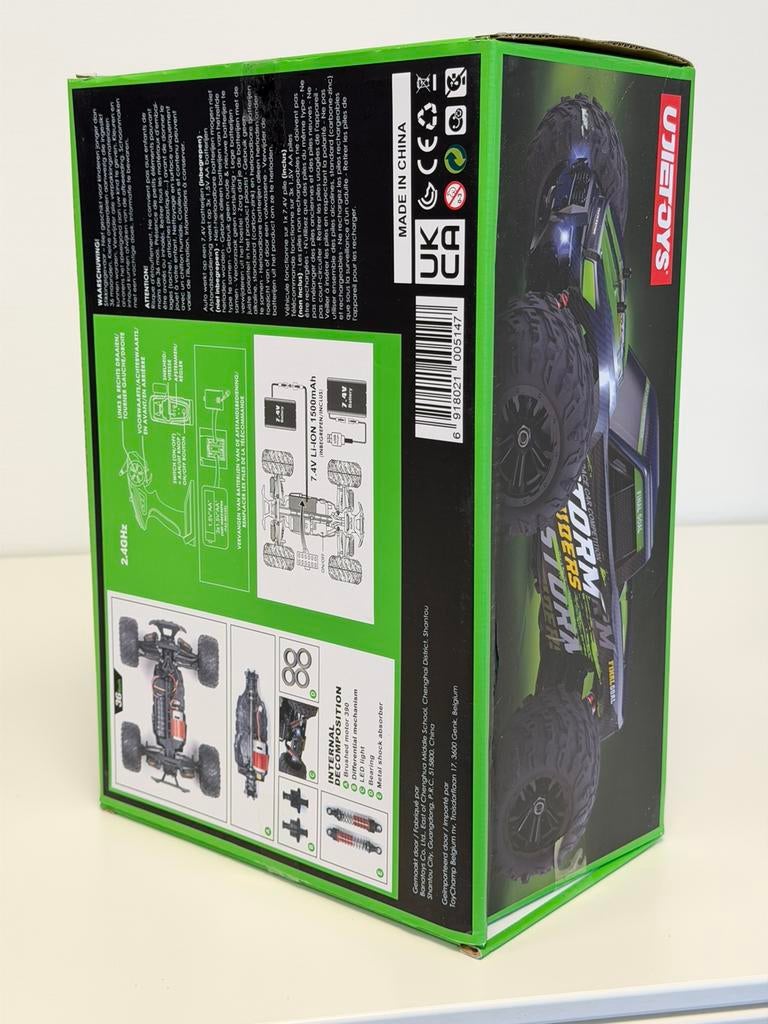 Ujietoys Storm Riders RC Monster Truck 36 km/u 1:16 - NIEUW, Elektro, Auto offroad, Nieuw, Ophalen of Verzenden