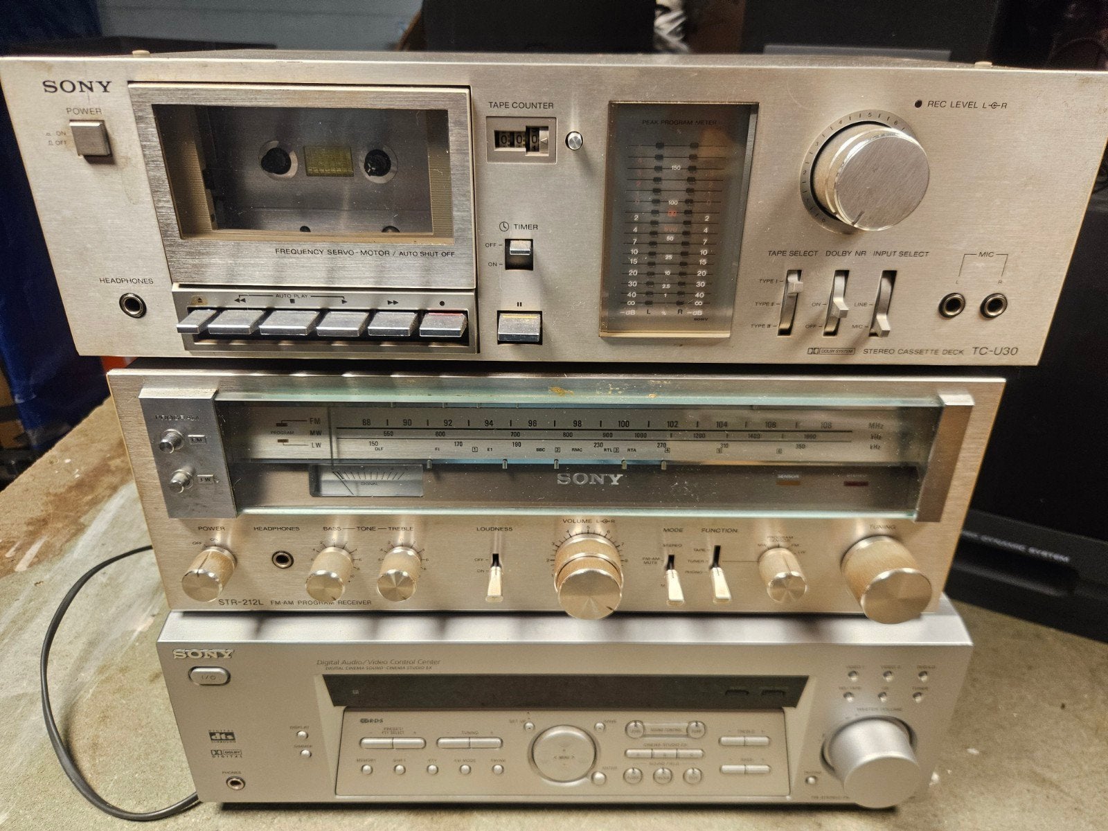 Sony stereo cassette deck tc-u30, Ophalen, Sony tc-u30, Str-212l, Srt-k740p