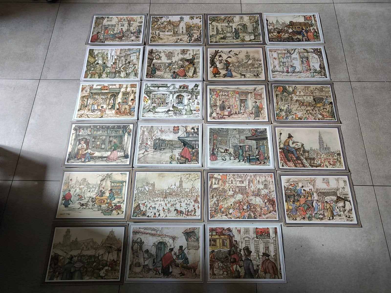 23 verschillende prenten van Anton Pieck, Ophalen of Verzenden, 1980 tot heden, Overige onderwerpen