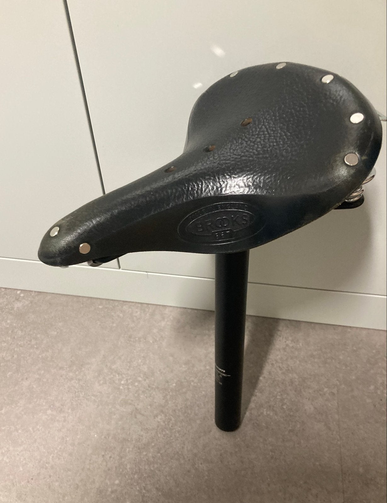 Brooks B67 Zadel met Zadelpen, Leer, Ophalen of Verzenden, Zo goed als nieuw, Zadel
