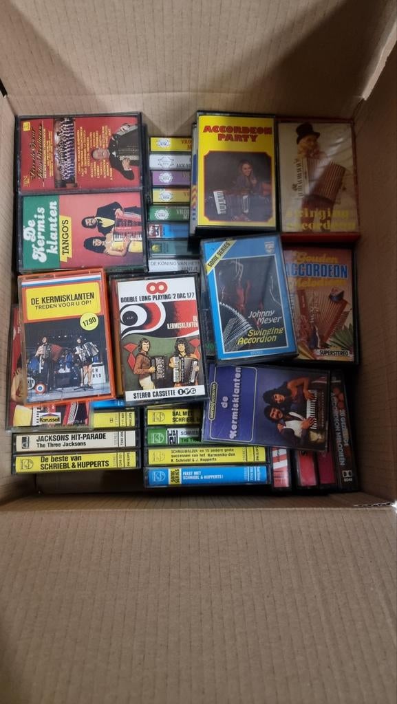 Grote collectie accordeon en volksmuziek cassettes, Gebruikt, Wereldmuziek, Ophalen of Verzenden, Voorbespeeld