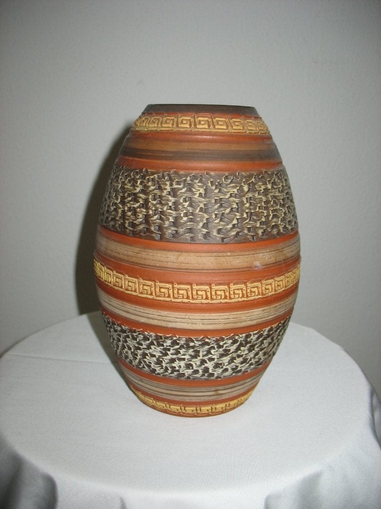 Germany Vaas Lichte Bruintinten ✨ Handarbeit *Vintage, Ophalen of Verzenden