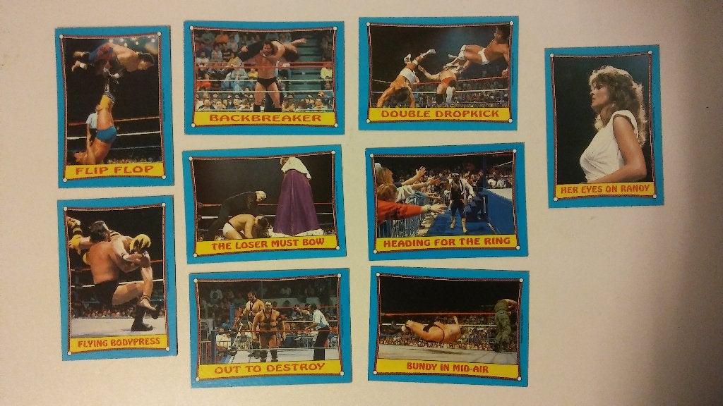 Worstelen wrestling Ringside action trading cards kaartjes 2, Verzenden, Gebruikt, Foto of Kaart