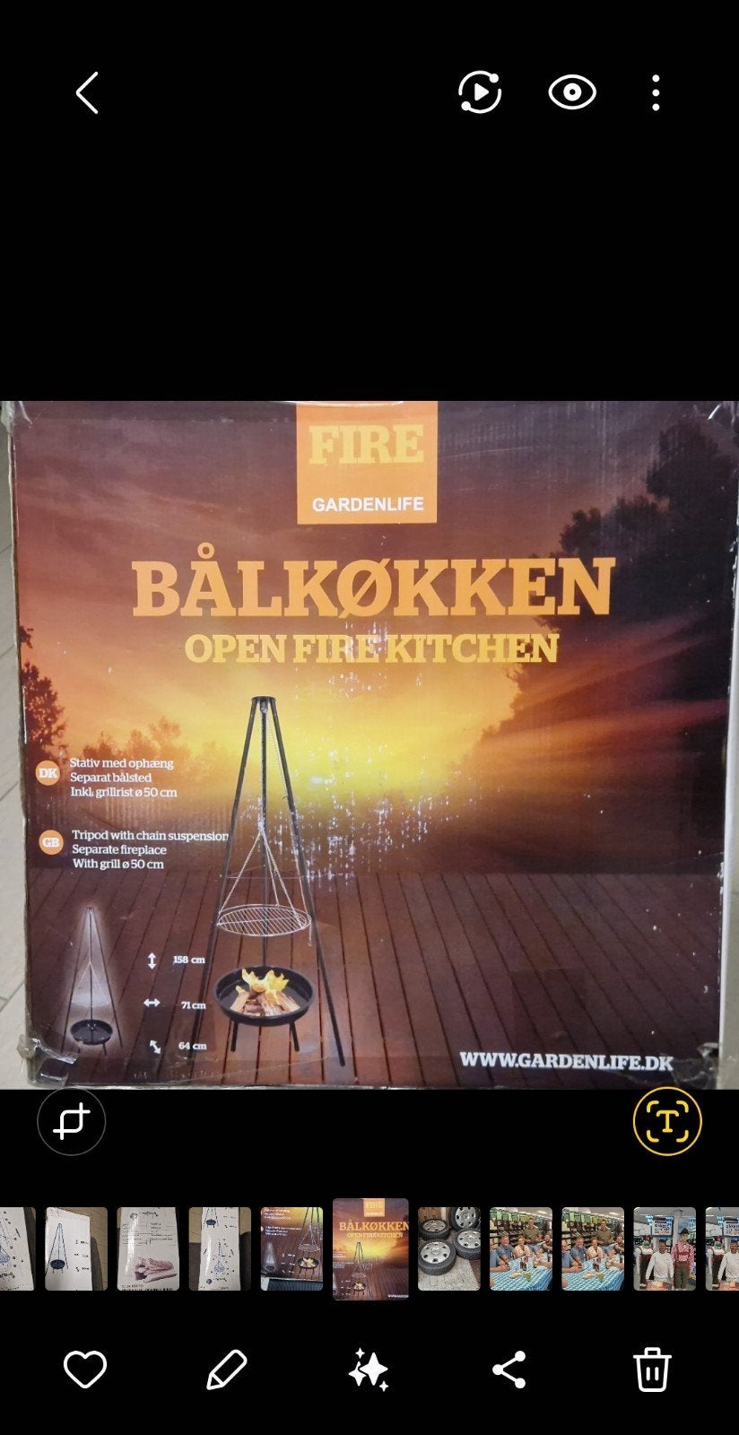 3-poots barbecue / vuurschaal - Bålkokken Open Fire Kitchen, Tuin en Terras, Ophalen of Verzenden, Nieuw, Bålkokken, Met accessoires