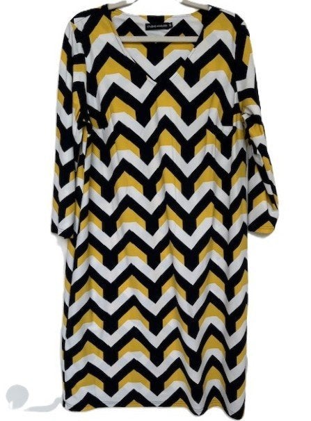 Studio Anneloes jurk tuniek zig zag dessin XL, Studio Anneloes, Maat 46/48 (XL) of groter, Zo goed als nieuw, Knielengte