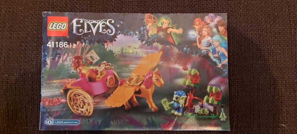 Lego Elves 41186 Azari & de Vuurvliegkoets, Ophalen, Compleet, Lego, Zo goed als nieuw