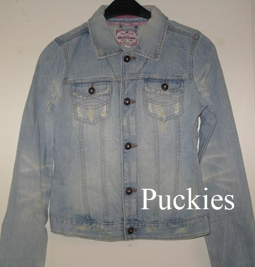 Maat 152 Lichtblauwe Abercrombie denim jas *NIEUW* a, Kinderen en Baby's, Kinderkleding | Maat 152, Abercrombie., Meisje, Nieuw
