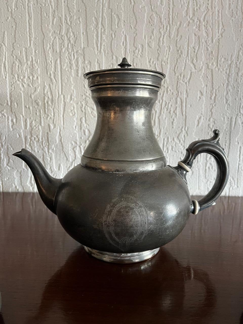 Antiek Apart tinnen koffie/thee kannetje, Ophalen
