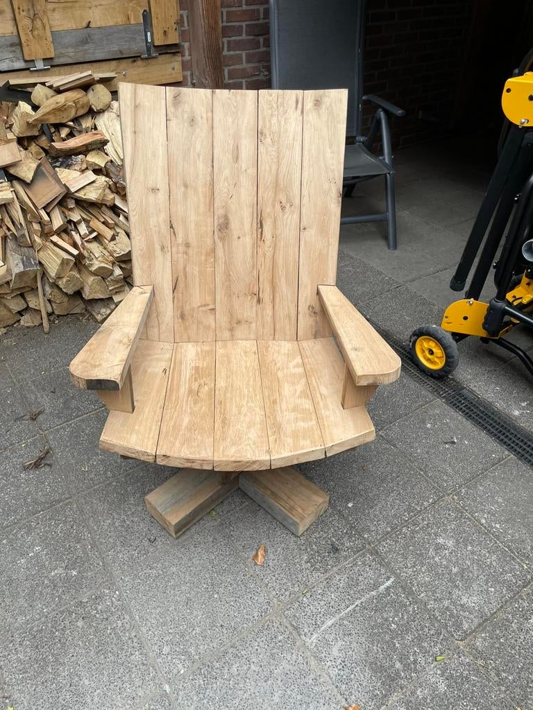 Tuinstoel Luxe cederhouten tuinstoel, Ophalen, Nieuw, Hout