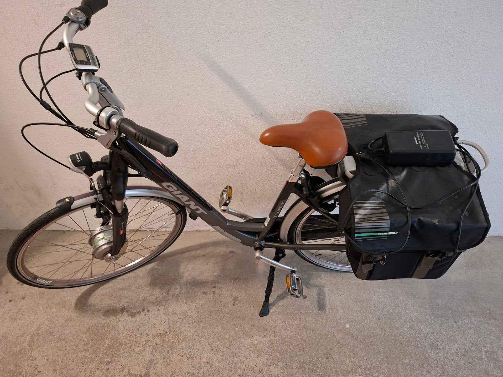 Giant elektrische fiets met fietstassen, Fietsen en Brommers, Ophalen, Gebruikt, Giant, 51 tot 55 cm