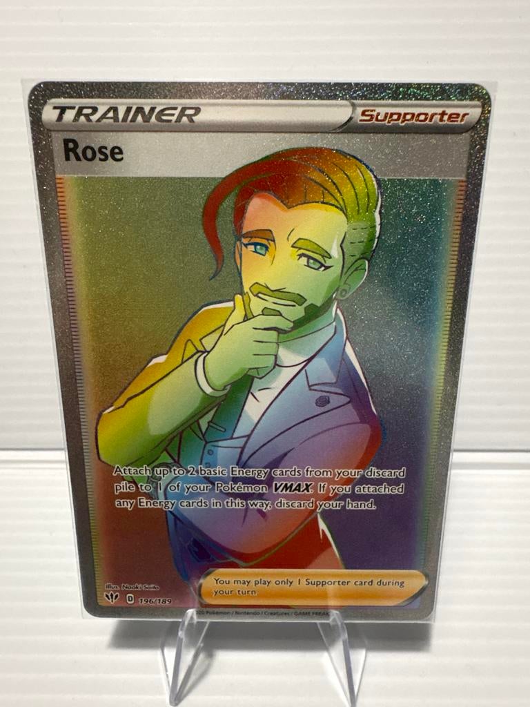Rose 196/189 Darkness Ablaze NM Pokémon Kaart, Ophalen of Verzenden, Zo goed als nieuw, Losse kaart, Foil