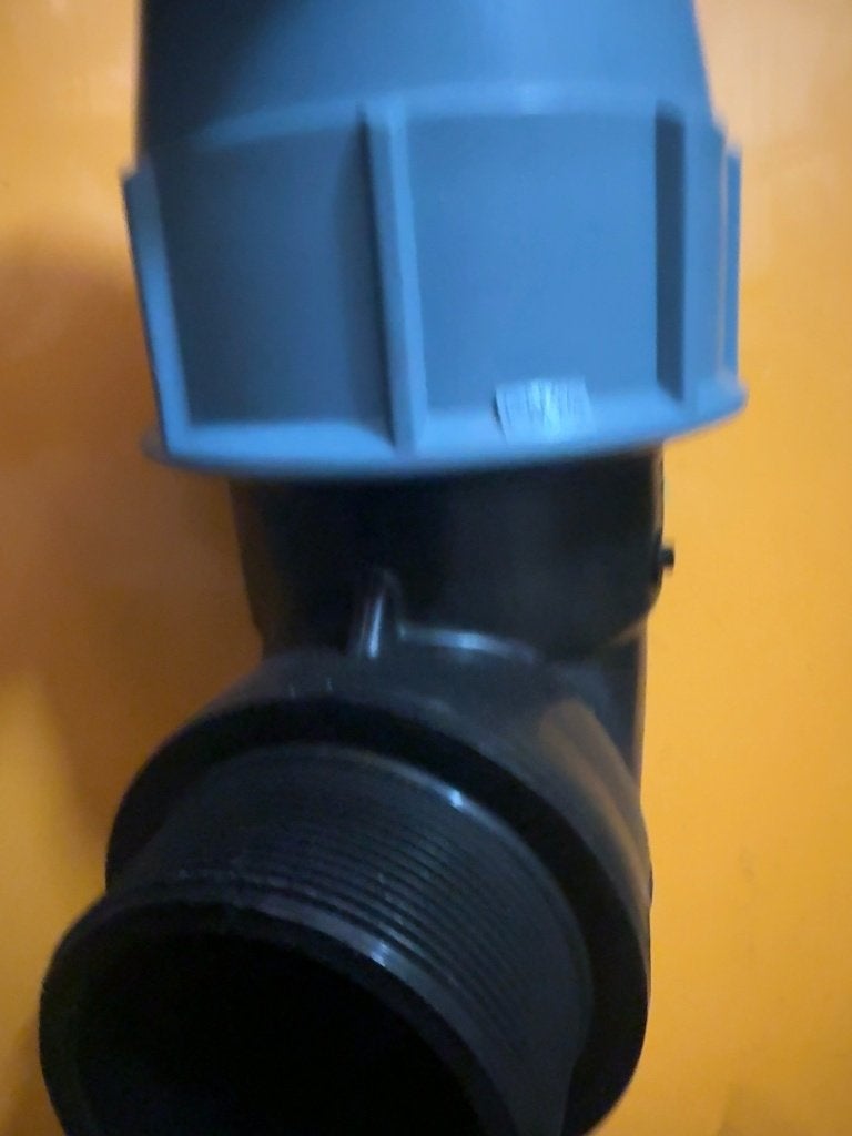Unidelta PE knie 75 mm x 2½" buitendraad PN16 – nieuw, Ophalen of Verzenden, Nieuw