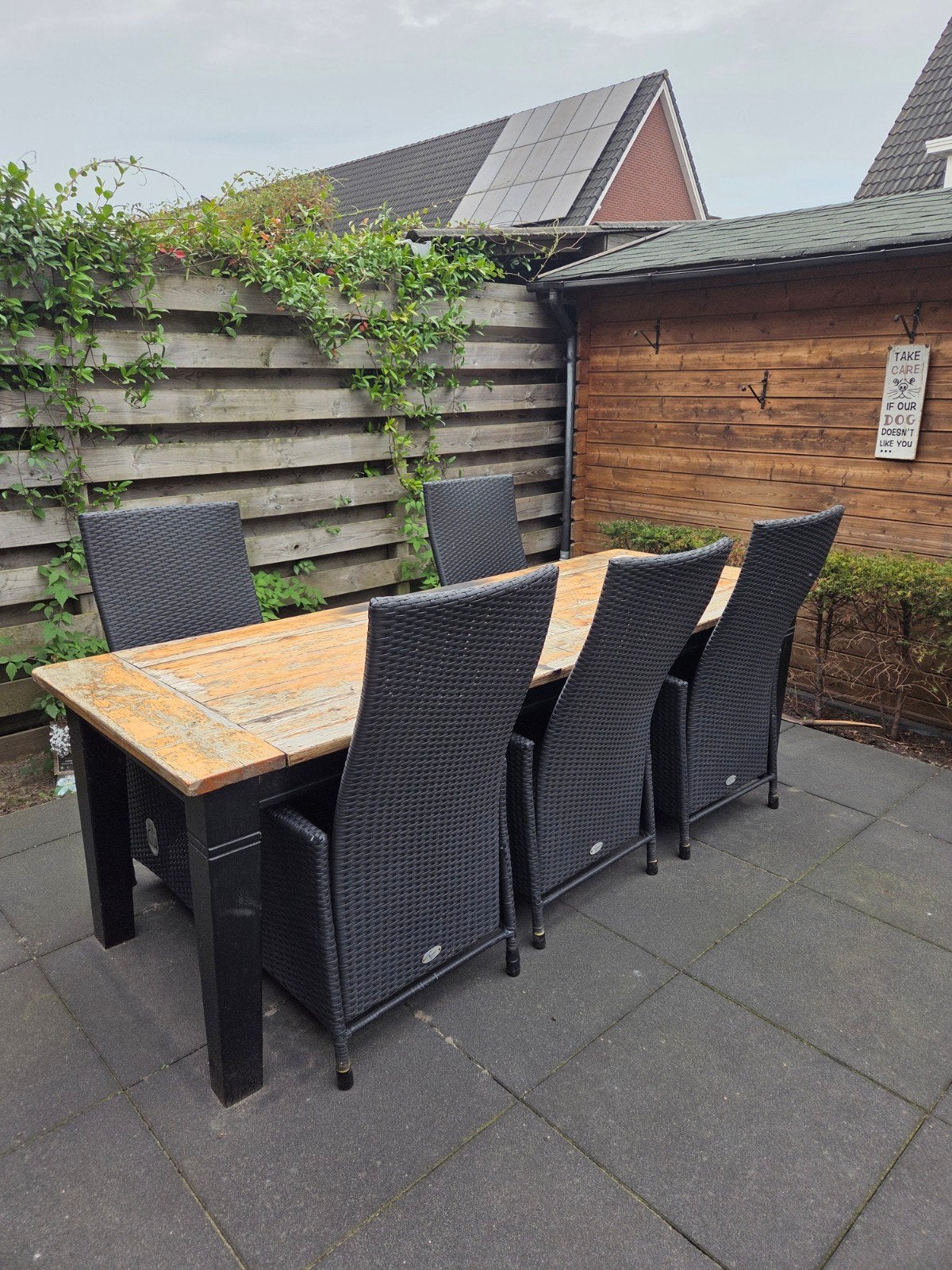 Opknapper tuinset met 5 relaxstoelen, Ophalen, 5 zitplaatsen, Gebruikt, Tuinset