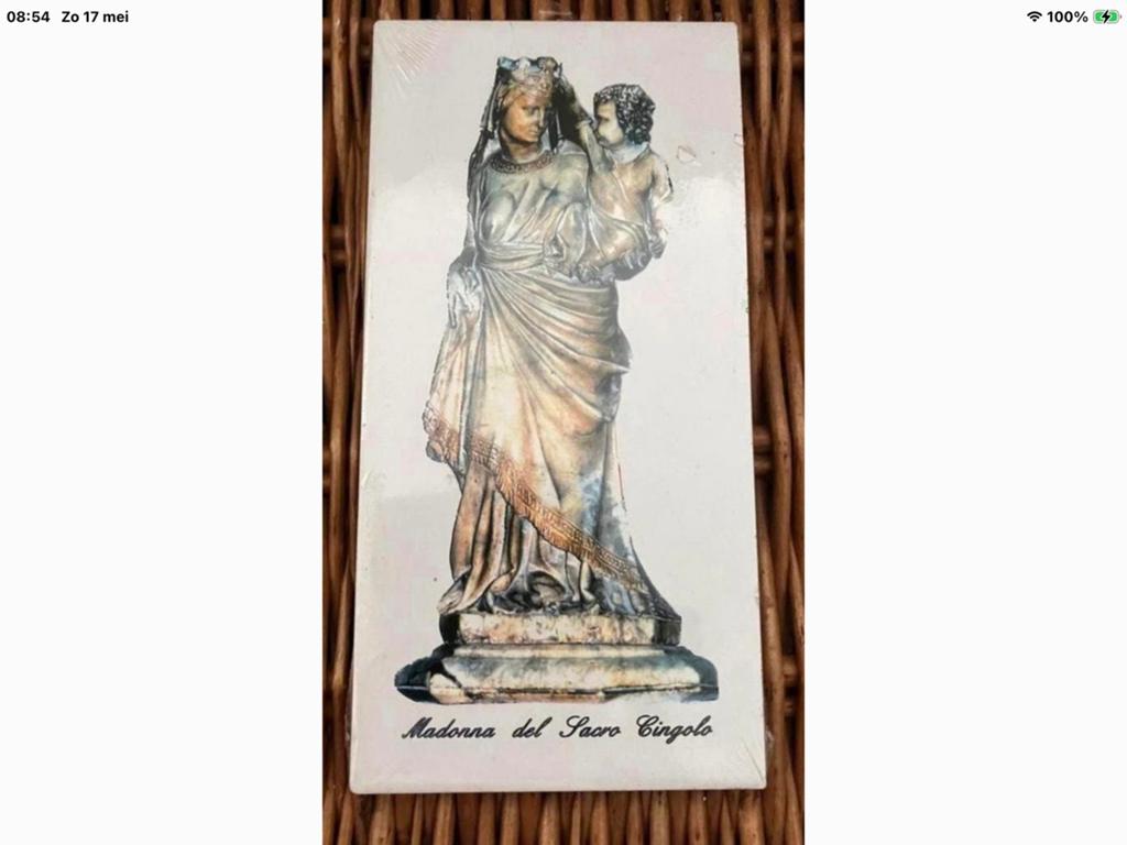 Madonna del Sacro Gingolo ,mooie grote keramische tegel, Ophalen of Verzenden