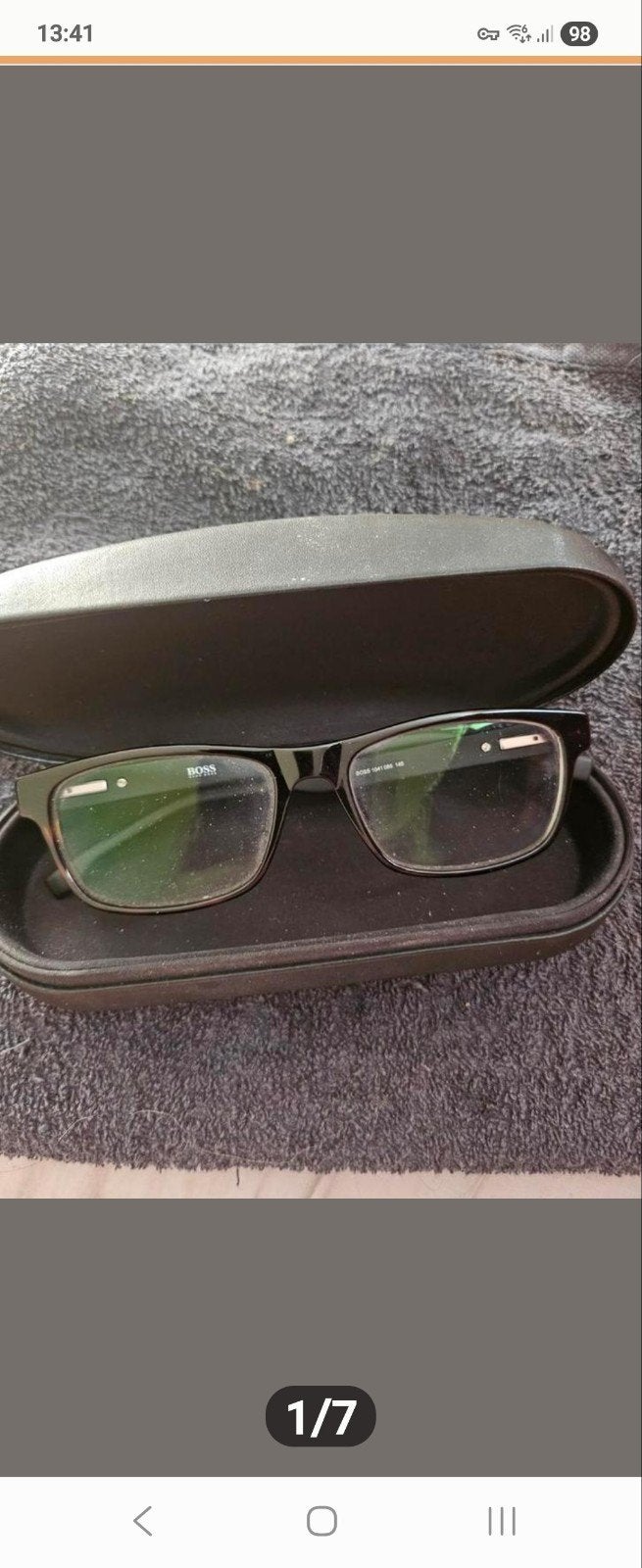 Hugo Boss vf links-2,5 Rechts 0,0 licht meekleurende  glazen, Overige merken, Gebruikt, Zwart, Ophalen of Verzenden