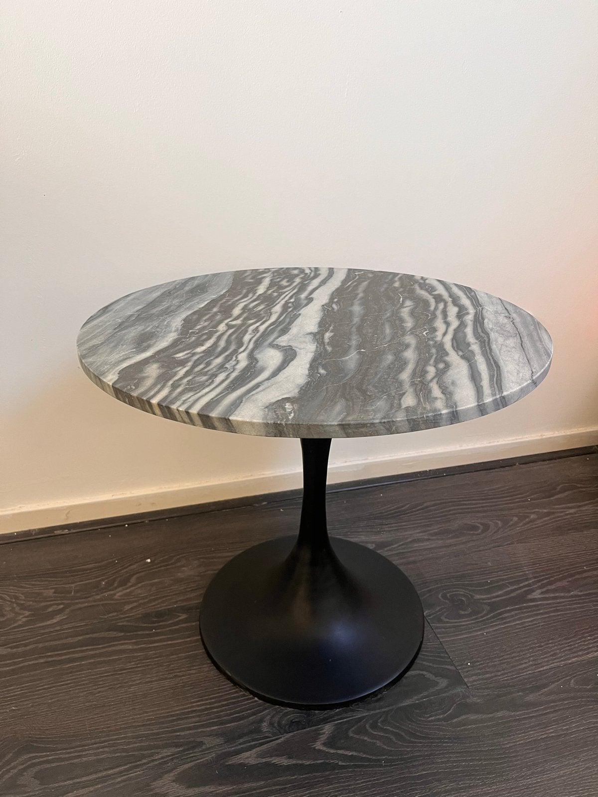 Ronde marmeren bijzettafel / salontafel – echt marmer, Ophalen, Gebruikt, Rond, Overige materialen