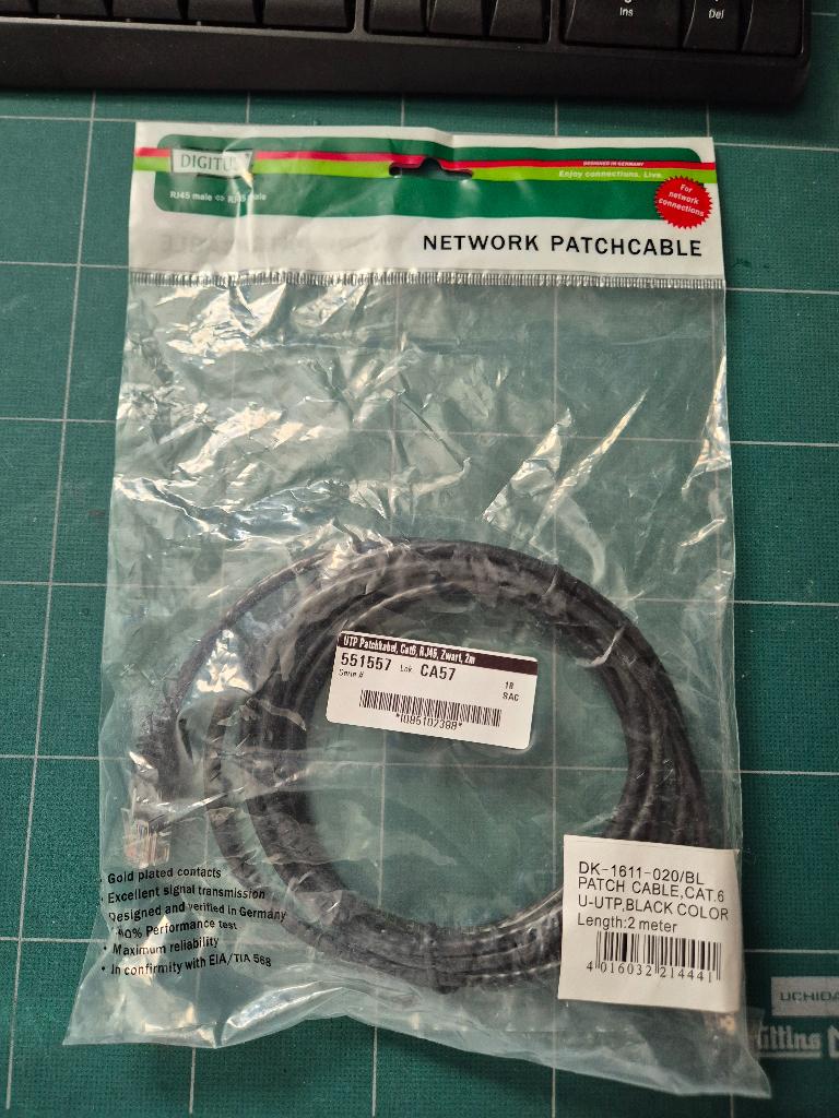 CAT 6 U-UTP Cord 2meter, Ophalen of Verzenden, Nieuw