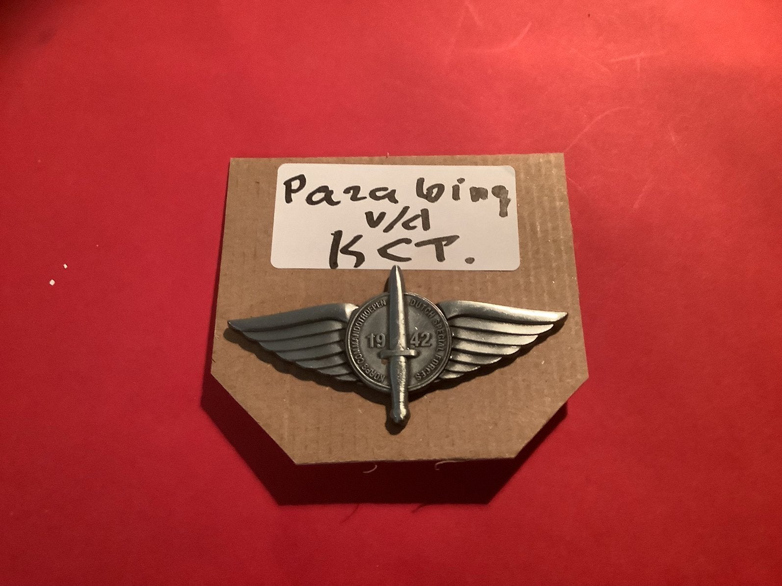 Para Brevet van het Korps Commando Troepen, Verzamelen, Ophalen of Verzenden, Landmacht, Nederland, Embleem of Badge