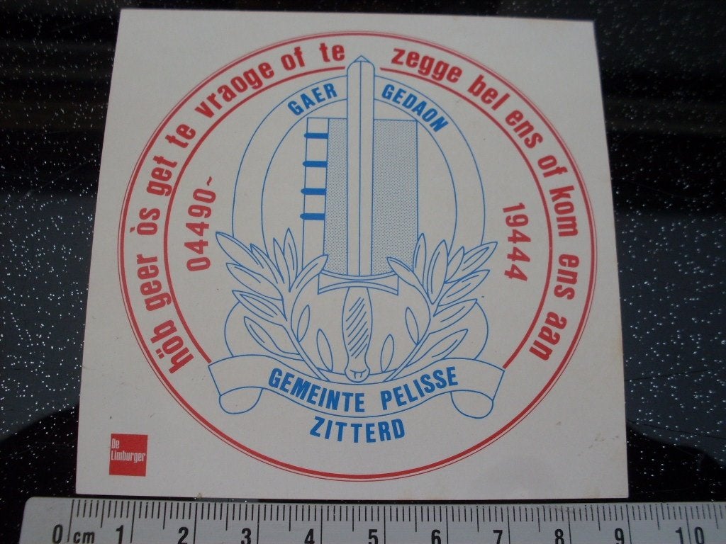 sticker gemeente politie sittard logo embleem, Verzenden, Zo goed als nieuw, Bedrijf of Vereniging