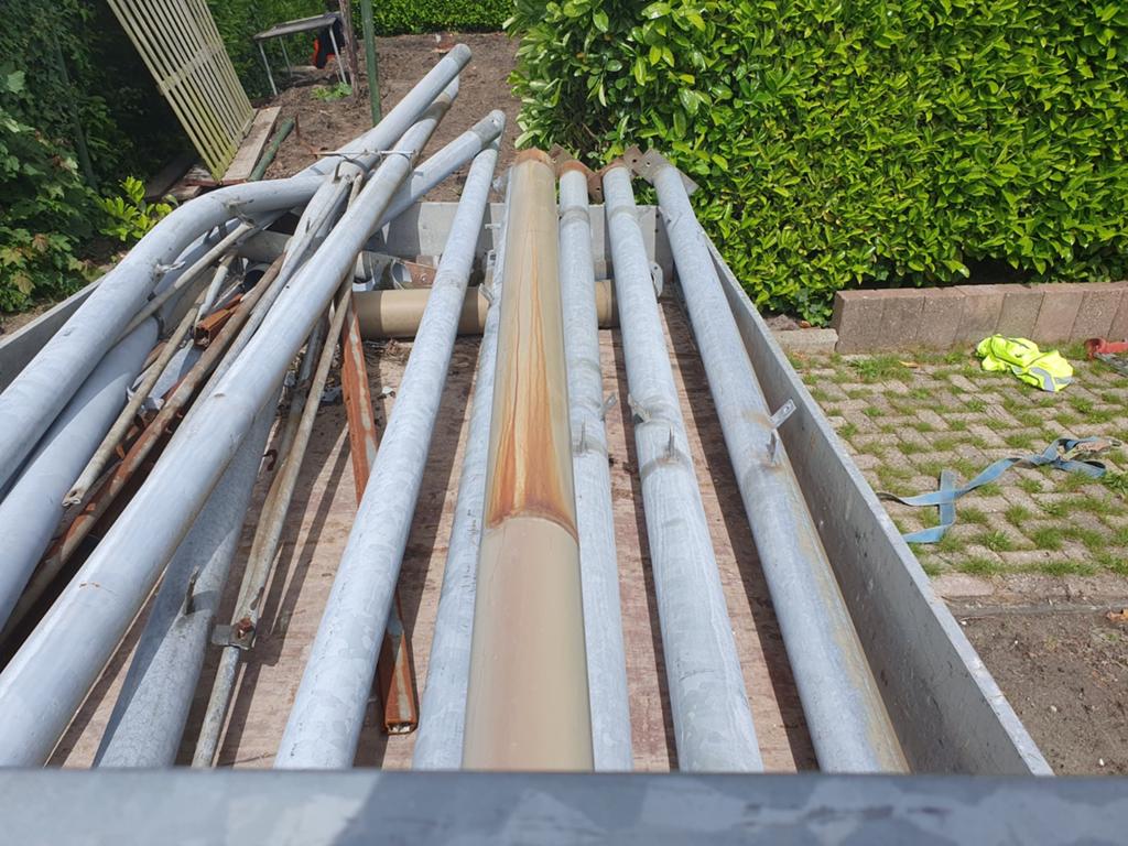 Zware Gegalvaniseerde Palen/Buizen voor Carport/Overkapping, Ophalen, Gebruikt, Overige typen, Overige houtsoorten