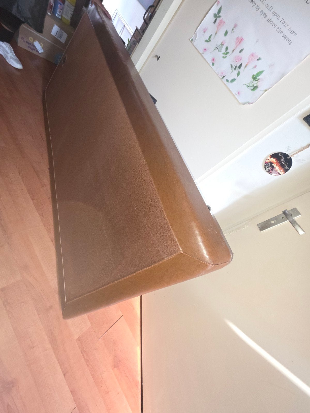 Gratis Box Spring Bed Eenpersoons 90 x 200 met 2 matrassen, Ophalen, Gebruikt, Eenpersoons, Bruin