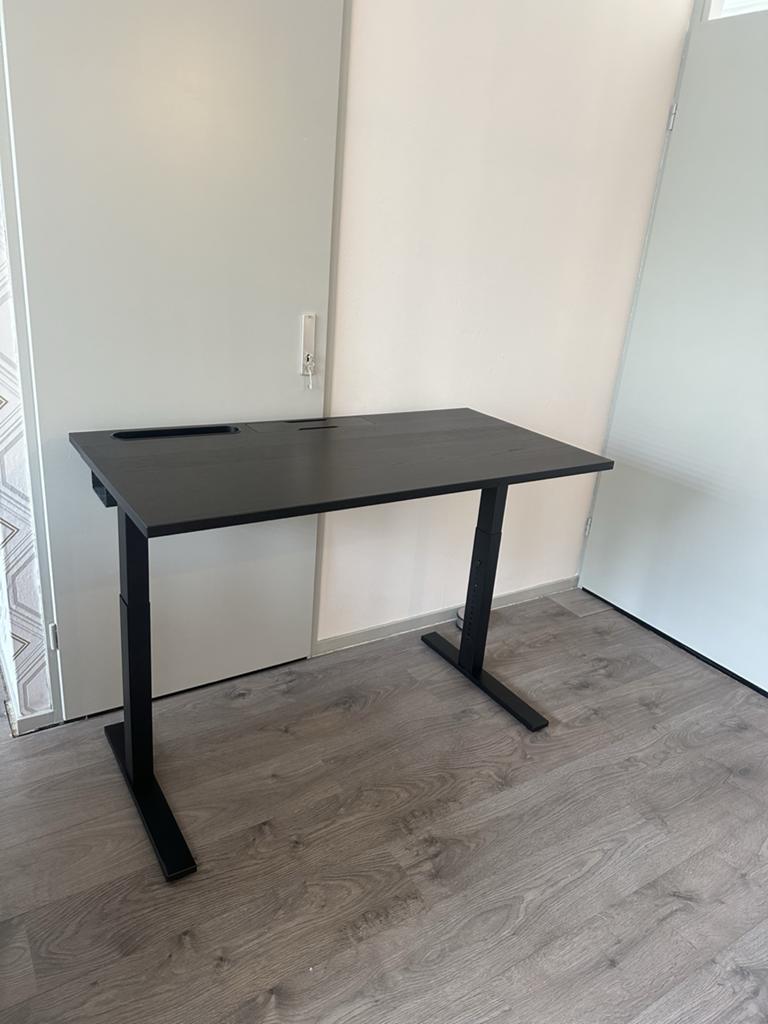 Gaming Bureau Zwart – 120x60 – Verstelbaar, Ophalen, Zwart, 120 cm, Spaanplaat of MDF
